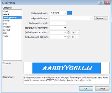 change the background color